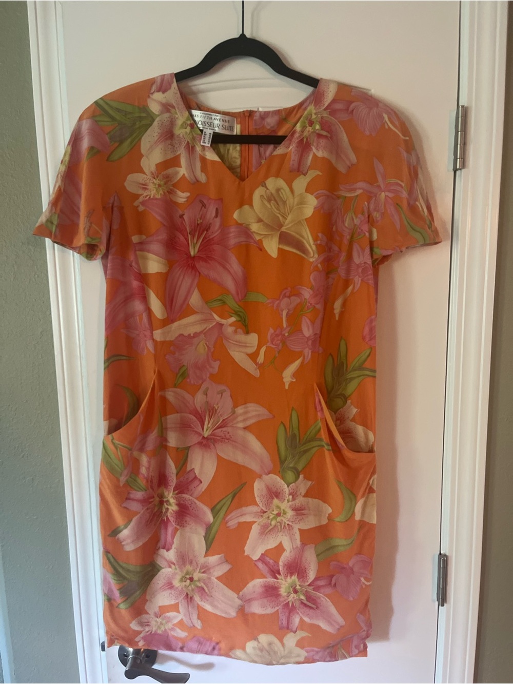 Vintage Saks Fifth Avenue Louis Feraud 100% Silk Mini Dress